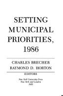 Setting Municipal Priorities, 1986