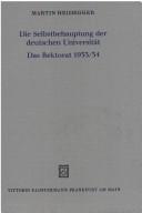 Die Selbstbehauptung der deutschen Universität