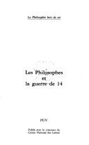 Les Philosophes et la guerre de 14