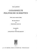 Gesammelte politische Schriften