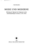 Mode und Moderne