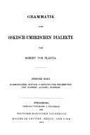 Grammatik der oskisch-umbrischen Dialekte
