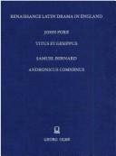 Renaissance Latin Drama in England