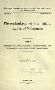 Phytoplankton of the inland lakes of Wisconsin ..