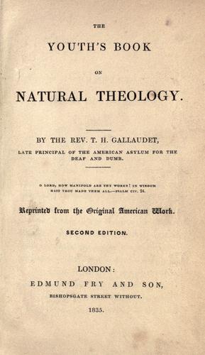 The youth's book on natural theology