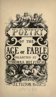 Poetry of the age of fable