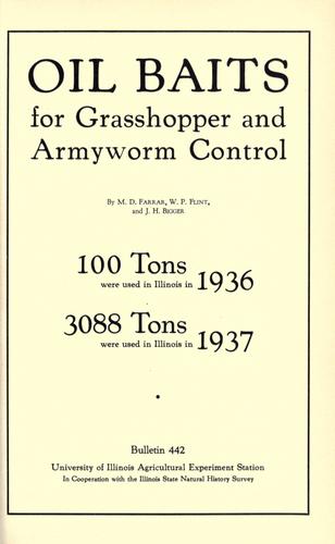 Oil baits for grasshopper and armyworm control