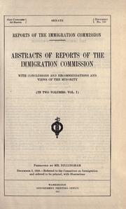 Reports of the Immigration Commission