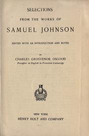 Selections from the works of Samuel Johnson