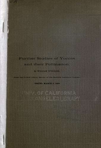Further studies of Yuccas and their pollination