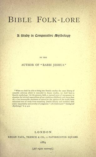 Bible folk-lore
