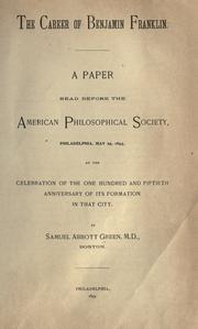 The career of Benjamin Franklin