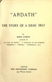 Ardath, the story of a dead self