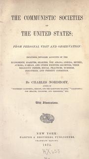 The communistic societies of the United States