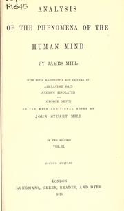 Analysis of the phenomena of the human mind