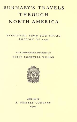 Travels through the middle settlements in North America, in the years 1759 and 1760