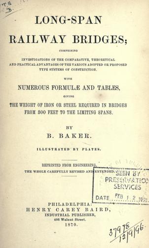 Long-span railway bridges