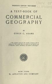 A text-book of commercial geography