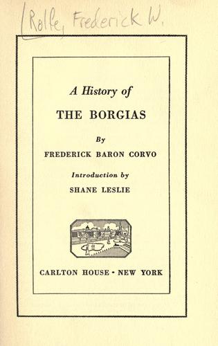A History of the Borgias
