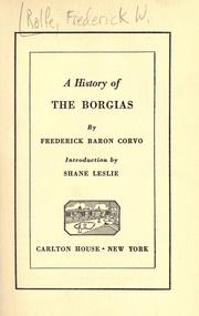 A History of the Borgias