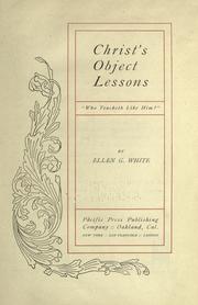 Christ's object lessons
