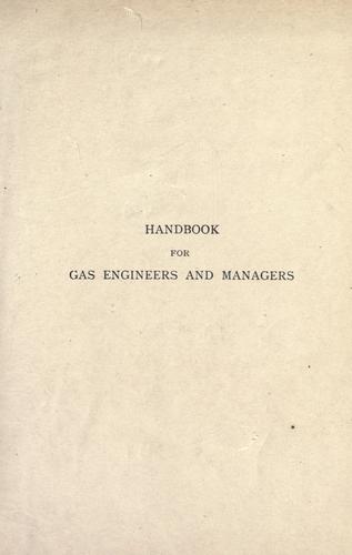 Handbook for gas engineers and managers
