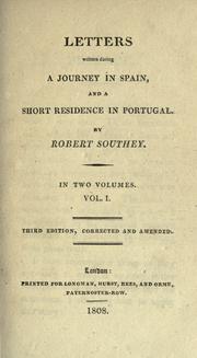 Letters written during a journey in Spain and a short residence in Portugal