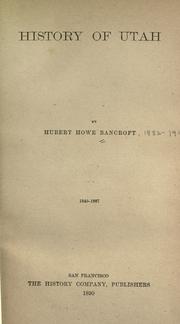 History of Utah