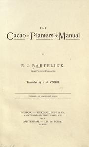 The cacao planters' manual