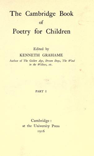 The Cambridge book of poetry for children