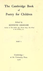 The Cambridge book of poetry for children