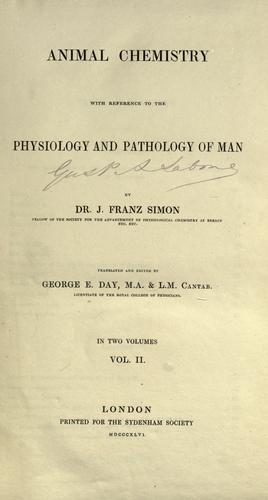 Animal chemistry