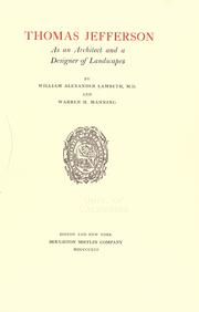 Thomas Jefferson as an architect and a designer of landscapes