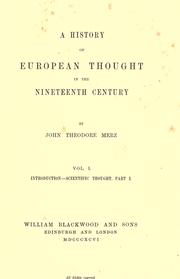 A history of European thought in the nineteenth century,Vol. 3