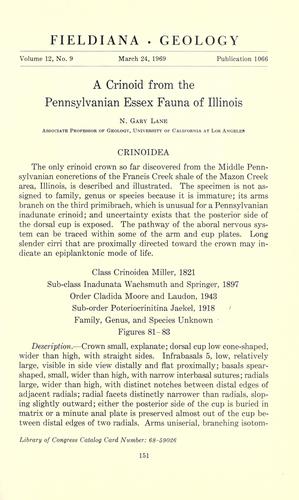 A crinoid from the Pennsylvanian Essex fauna of Illinois