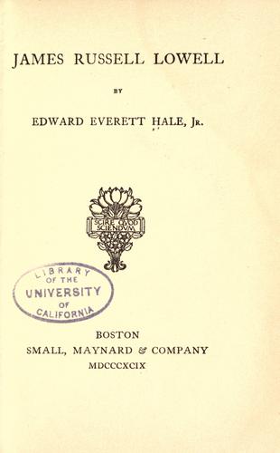 James Russell Lowell