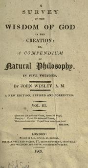 A survey of the wisdom of God in the creation