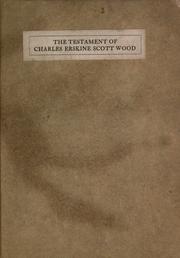 The testament of Charles Erskine Scott Wood