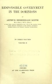 Responsible government in the dominions