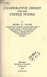 Co-operative credit for the United States