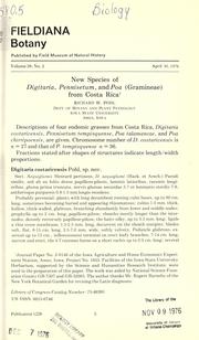 New species of Digitaria, Pennisetum, and Poa (Gramineae) from Costa Rica