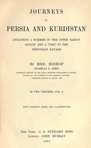 Journeys in Persia and Kurdistan