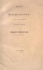 Diary of Washington
