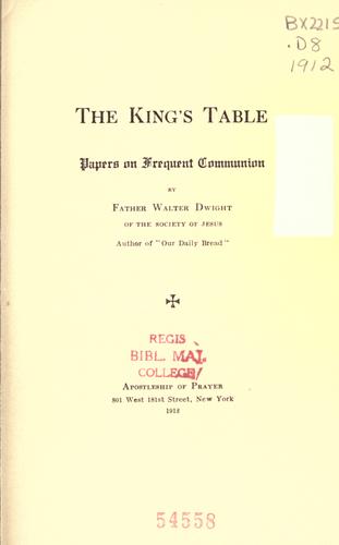 The King's table
