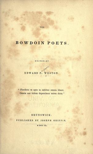 The Bowdoin poets