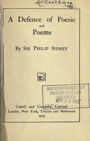 A defence of poesie and poems