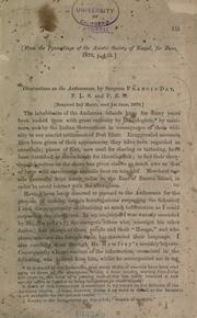 Observations on the Andamanese