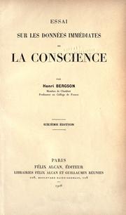 Essai sur les données immédiates de la conscience