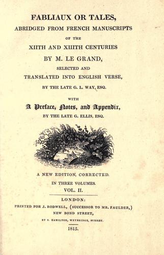 Fabliaux ou contes du XIIe et du XIIIe siècle