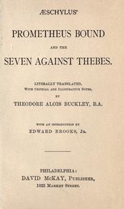 Aeschylus' Prometheus bound and The seven against Thebes